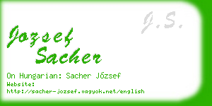 jozsef sacher business card